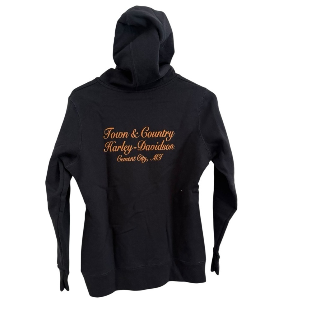 Harley Davidson Womens Medium Hoodie Sweatshirt 2011 Town Country Cement City MI - Picture 3 of 4